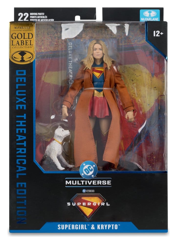 Supergirl (2026) Figurine DC Theatrical Deluxe Edition Supergirl & Krypto (Gold Label) 17 cm