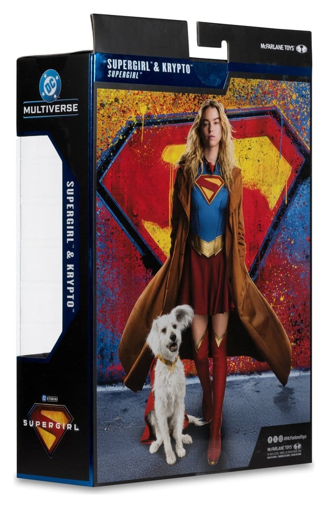 Supergirl (2026) Figurine DC Theatrical Deluxe Edition Supergirl & Krypto (Gold Label) 17 cm