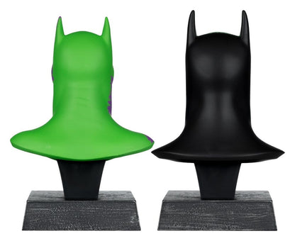 Batman DC Direct Mini Réplique 1/3 2-pack Batman Cowls Hush & Knightfall (Jokerized) (Gold Label) 18 cm
