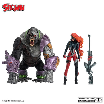 Spawn Action Figures Pack of 2 She Spawn & Cygor (Gold Label) 18 cm