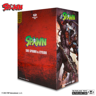 Spawn Action Figures Pack of 2 She Spawn & Cygor (Gold Label) 18 cm