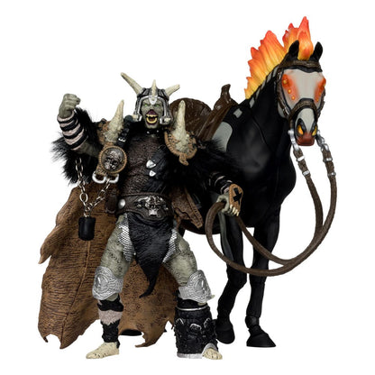 Spawn Action Figura Bloodaxe con cavallo (Spawn: The Dark Ages) (McFarlane Toys 30th Anniversary) (etichetta d'oro) 18 cm
