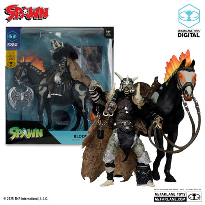 Spawn Action Figura Bloodaxe con cavallo (Spawn: The Dark Ages) (McFarlane Toys 30th Anniversary) (etichetta d'oro) 18 cm