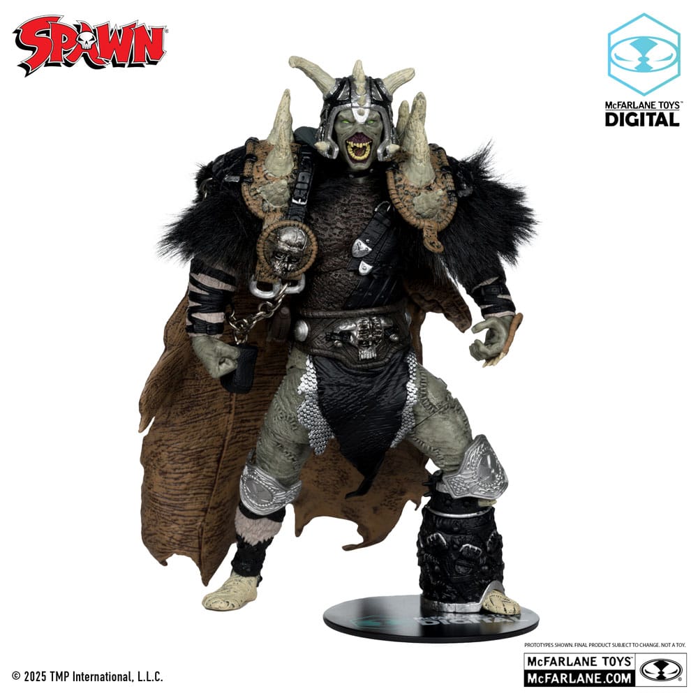 SPAWN AKTİK FAKET BANAXE AT İLE (YÜKSELTME: DARK ÇEVRET) (McFarlane Oyuncakları 30. Yıldönümü) (Altın Etiket) 18 cm