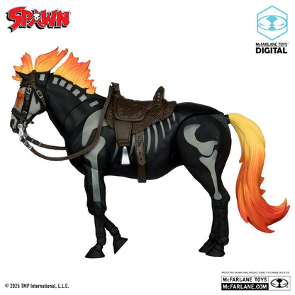 SPAWN AKTİK FAKET BANAXE AT İLE (YÜKSELTME: DARK ÇEVRET) (McFarlane Oyuncakları 30. Yıldönümü) (Altın Etiket) 18 cm