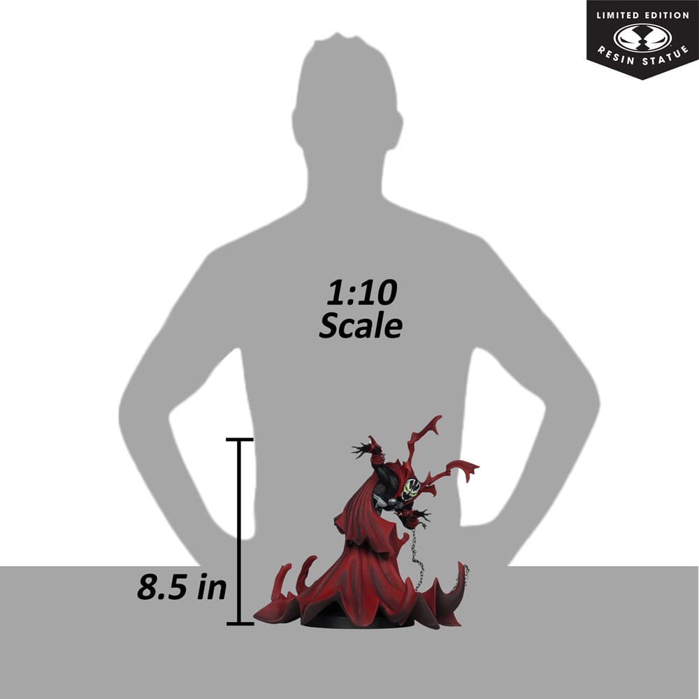 Statua di Spawn 1/10 Spawn ispirata all'arte di Greg Capullo (nero bianco e rosso all over) 21 cm