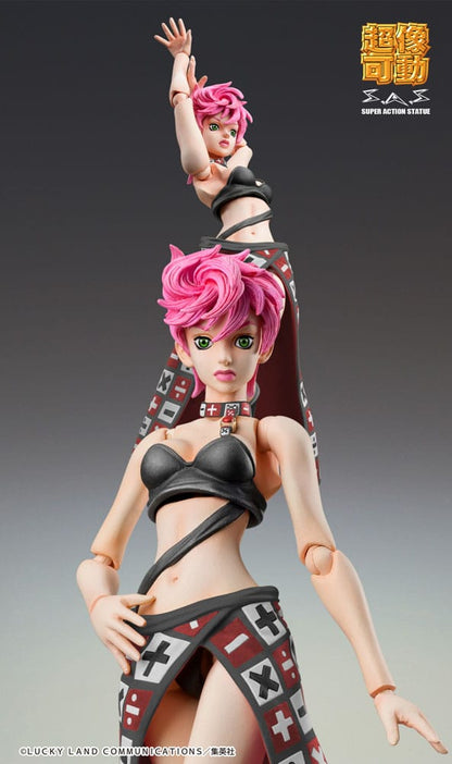 JoJo's Bizarre Adventure Del 5 Super Action Action Figur Chozokado Trish Una Black Ver. 15 cm