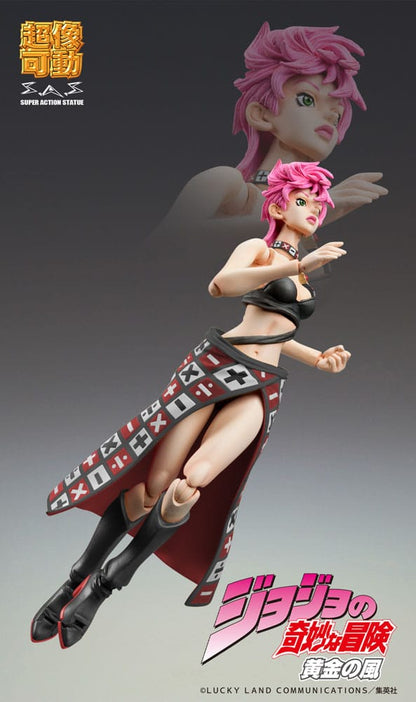 JoJo's Bizarre Adventure Del 5 Super Action Action Figur Chozokado Trish Una Black Ver. 15 cm