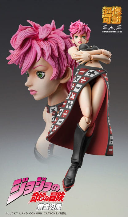 JoJo's Bizarre Adventure Del 5 Super Action Action Figur Chozokado Trish Una Black Ver. 15 cm