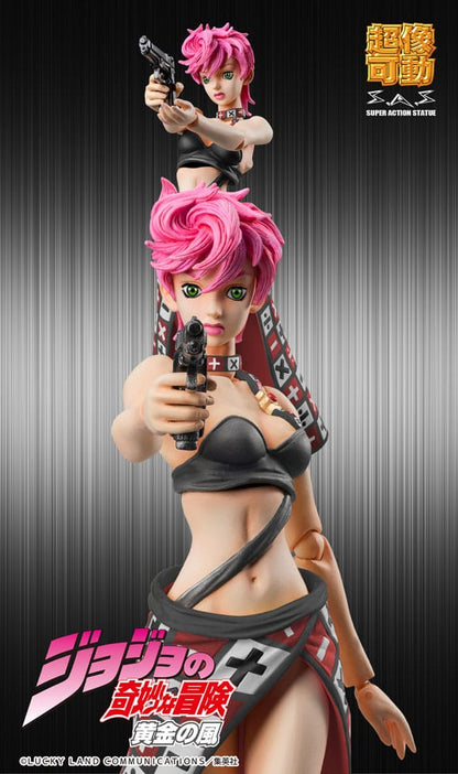 JoJo's Bizarre Adventure Del 5 Super Action Action Figur Chozokado Trish Una Black Ver. 15 cm