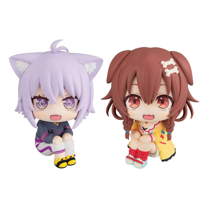 Hololive produktion Slå upp PVC -staty Korone Inugami & Okayu Nekomata 11 cm