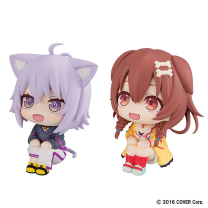 Hololive produktion Slå upp PVC -staty Korone Inugami & Okayu Nekomata 11 cm