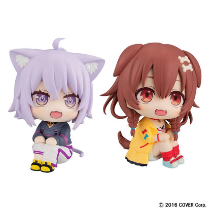 Hololive produktion Slå upp PVC -staty Korone Inugami & Okayu Nekomata 11 cm