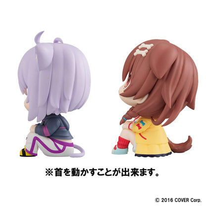 Hololive produktion Slå upp PVC -staty Korone Inugami & Okayu Nekomata 11 cm