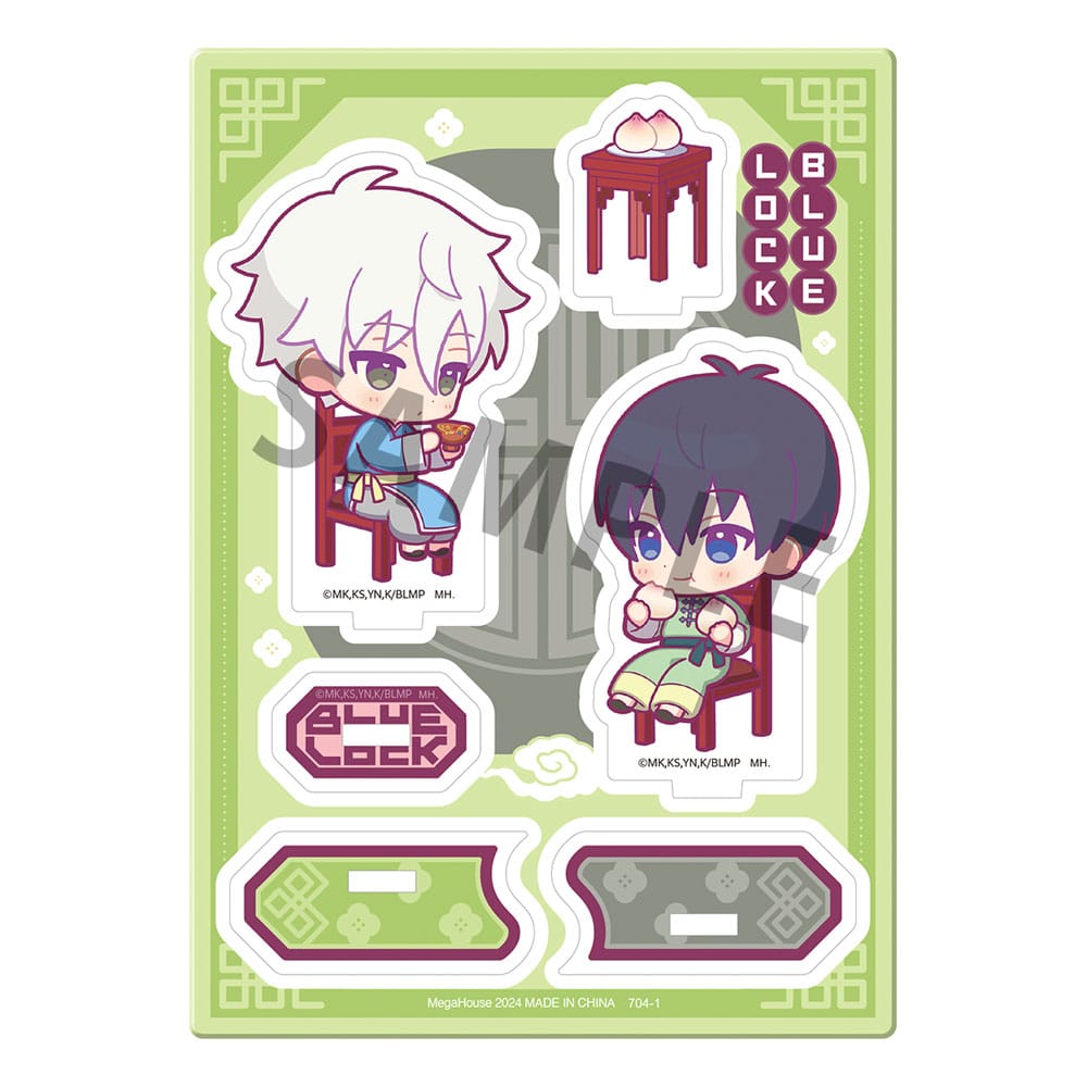 Mavi Lock The Film Acrylic Stand Buddycolle bölüm Nagi B: Yoichi Isagi & Seishiro Nagi 14 cm