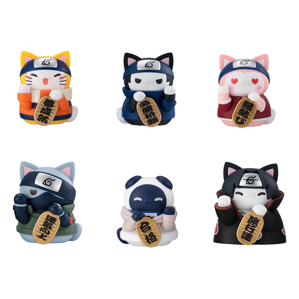 Naruto-Nyaruto! Mega Cat Project Trading Figures Wenkt nog een keer het kattenfortuin 7 cm Asst. (6)