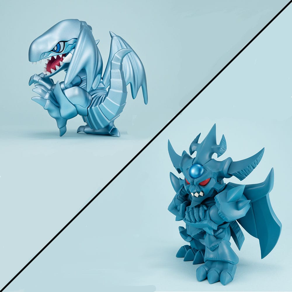 Yu-Gi-Oh! Duele Monsters Megatoon PVC Statue Ojos azules Dragón blanco y obelisco El Tormentor (con regalo)