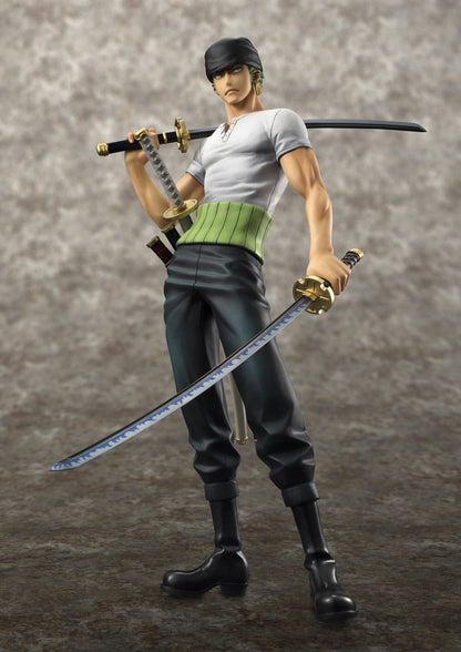 One Piece Excelente Modelo P.O.P Estatua PVC Neo-DX Roronoa Zoro 10th Limited Ver. 23 cm