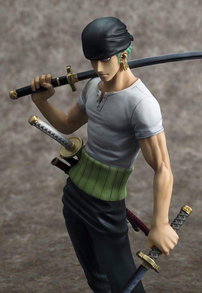 One Piece Excelente Modelo P.O.P Estatua PVC Neo-DX Roronoa Zoro 10th Limited Ver. 23 cm