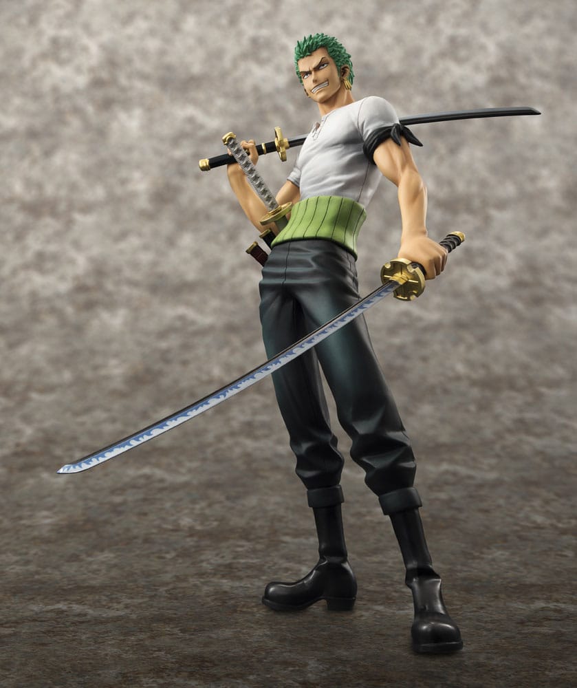 One Piece Excelente Modelo P.O.P Estatua PVC Neo-DX Roronoa Zoro 10th Limited Ver. 23 cm