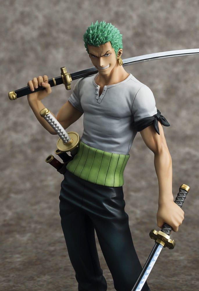 One Piece Excelente Modelo P.O.P Estatua PVC Neo-DX Roronoa Zoro 10th Limited Ver. 23 cm