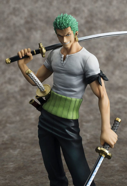 One Piece Excelente Modelo P.O.P Estatua PVC Neo-DX Roronoa Zoro 10th Limited Ver. 23 cm