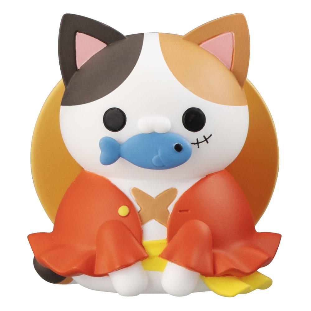 One Piece Mega Cat Project Trading Figure 3 cm NyanPieceNyan! I'm gonna be king of Paw-rates Vol. 1 Assortment (8)