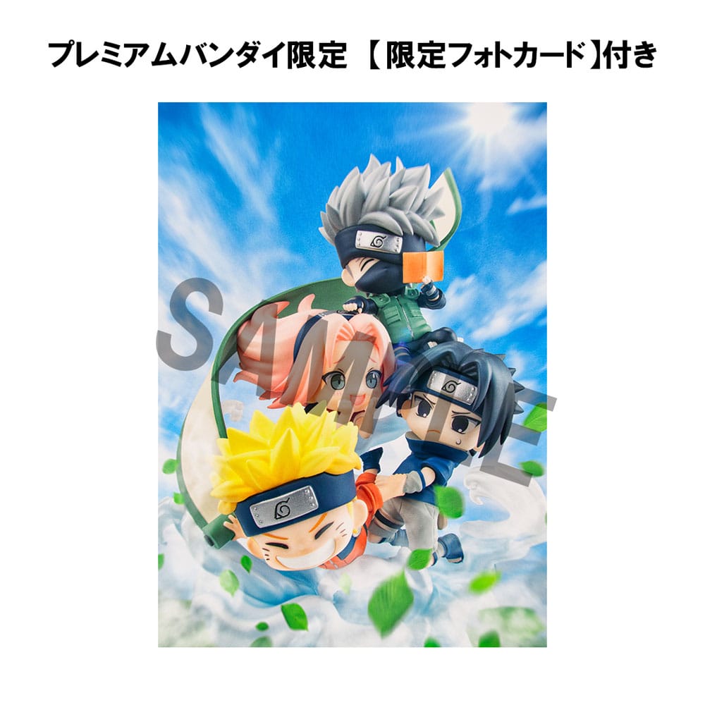 Naruto Shippuden Figunity PVC Mini Statue samlas här, team 7 13 cm (med gåva)