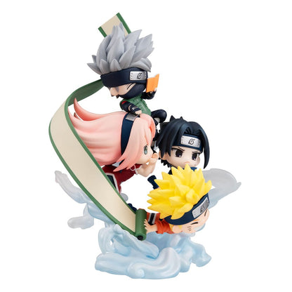 Naruto Shippuden Figunity PVC Mini Statue samlas här, team 7 13 cm (med gåva)