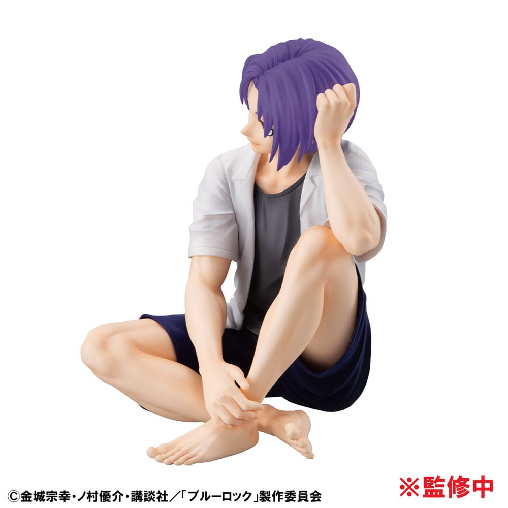 Blå lås G.E.M. Serie PVC Statue Reo Mikage Palm Størrelse 9 cm