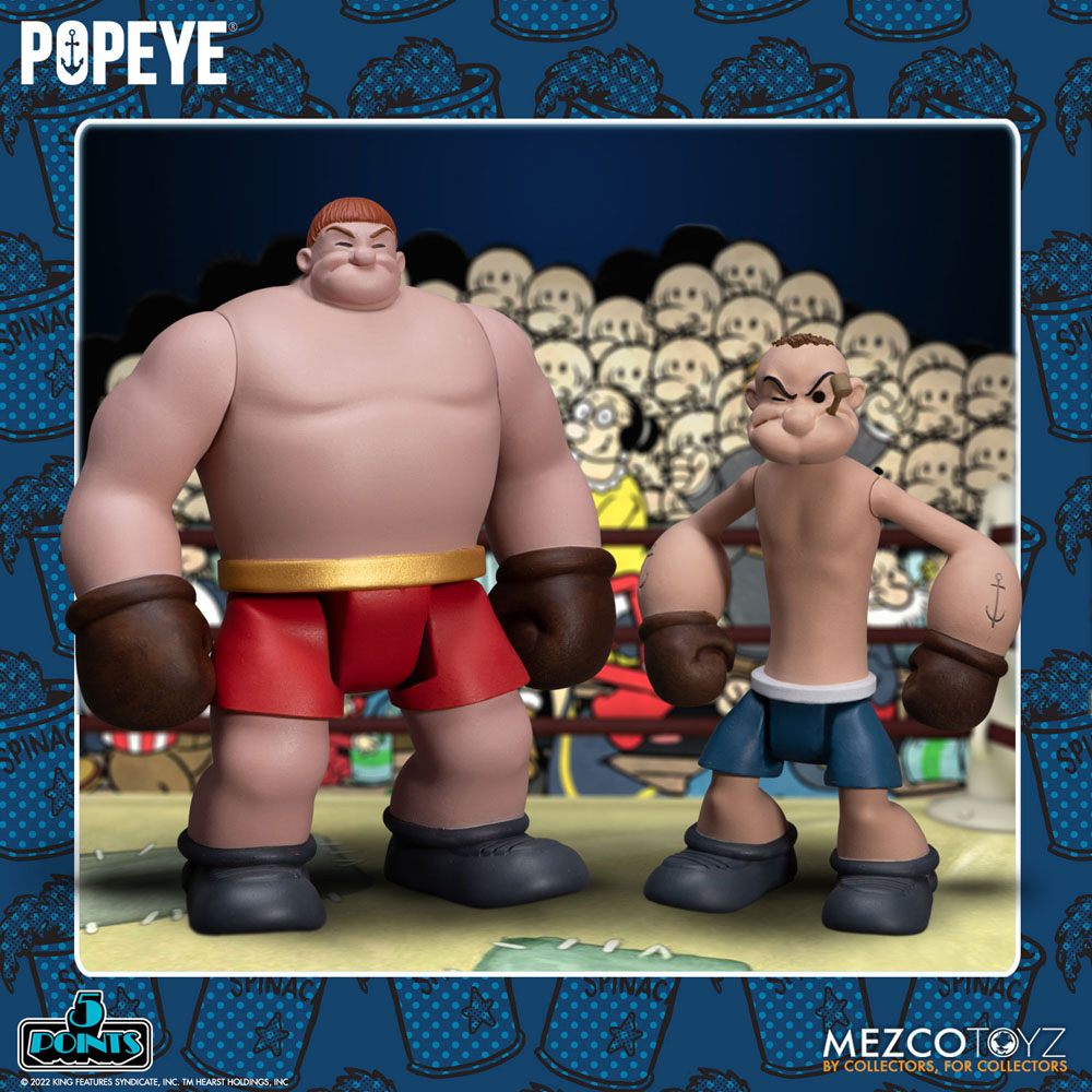 Popeye 5 poäng Deluxe Figur Set Popeye & Oxheart 9 cm