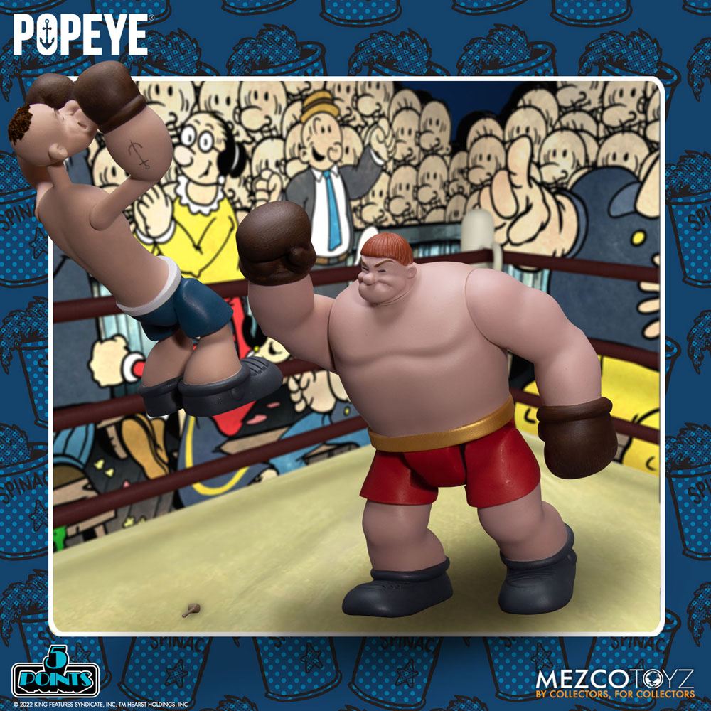 Popeye 5 poäng Deluxe Figur Set Popeye & Oxheart 9 cm