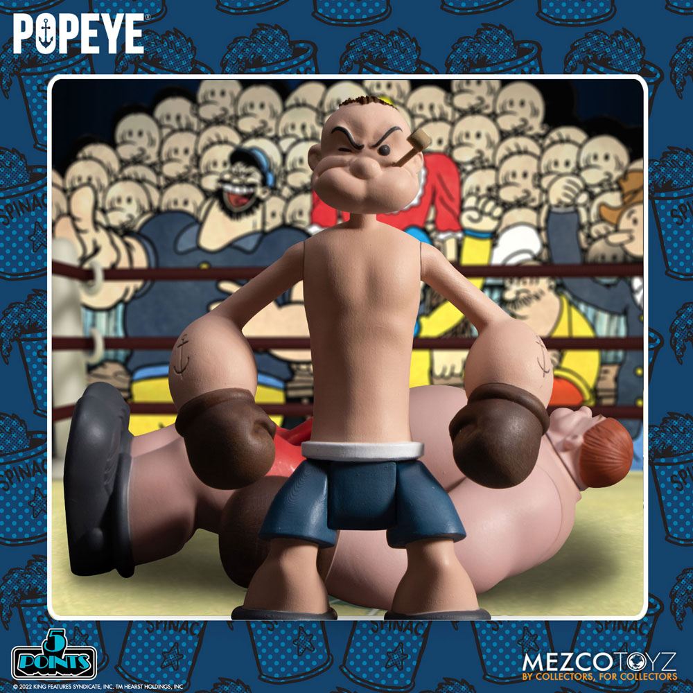 Popeye 5 poäng Deluxe Figur Set Popeye & Oxheart 9 cm