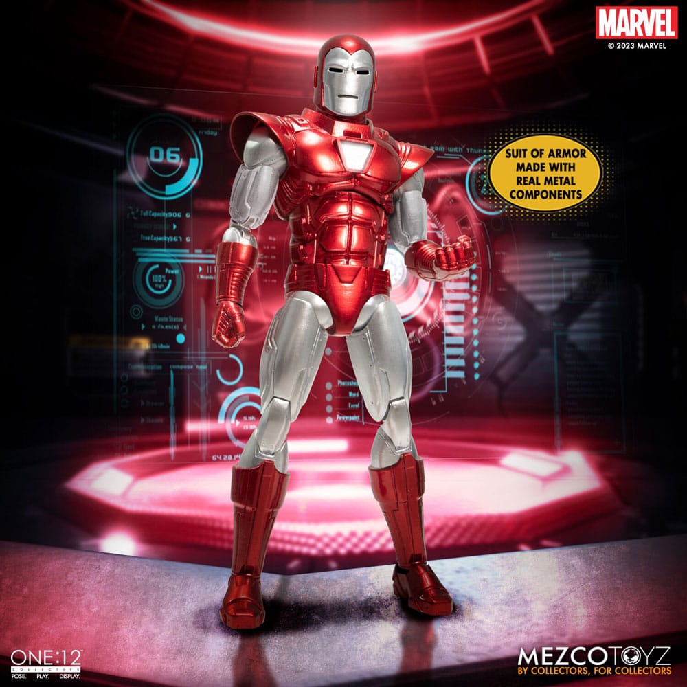 Action Marvel Figure 1/12 Iron Man (Silver Centurion Edition) 16 cm