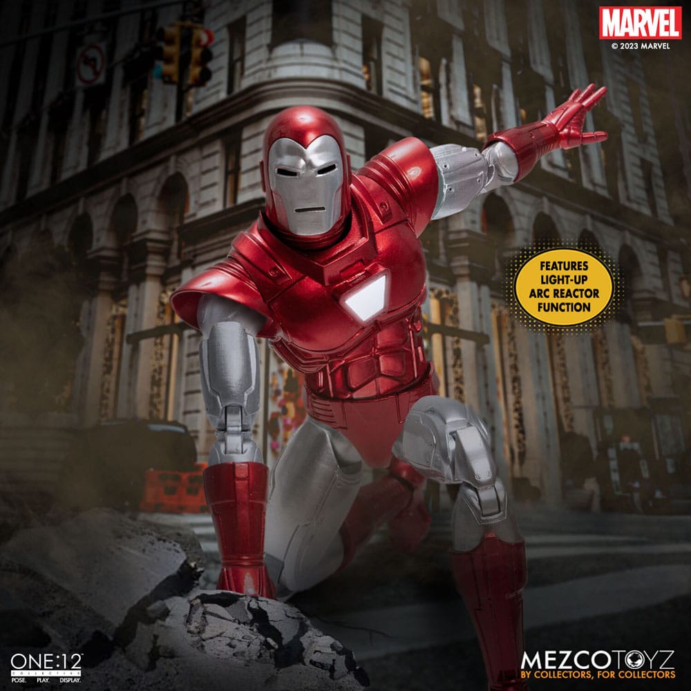 Marvel Action Şekil 1/12 Iron Man (Silver Centurion Edition) 16 cm