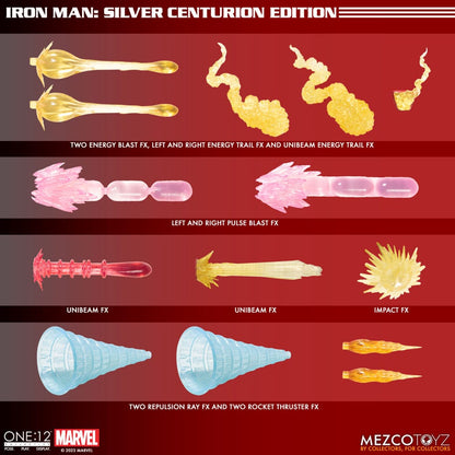 Marvel Action Şekil 1/12 Iron Man (Silver Centurion Edition) 16 cm