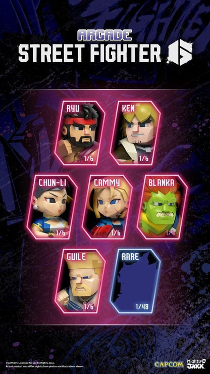 Arcade: Capcom Street Fighter Series 4-tommers vinylfigur Blind Box Display (6)