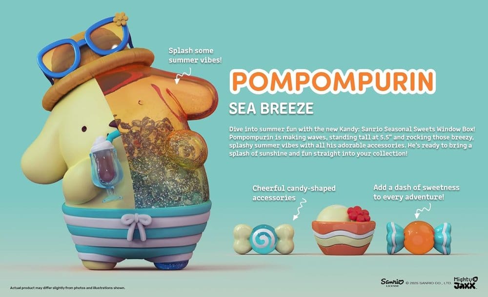 Sanrio Kandy Pompompurin Série Brise de Mer 15 cm