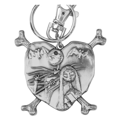 Nightmare Before Keychain Jack e Sally in metallo di Natale