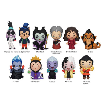 Disney 3D PVC Bag Clips Villains Series 3 Display (24)