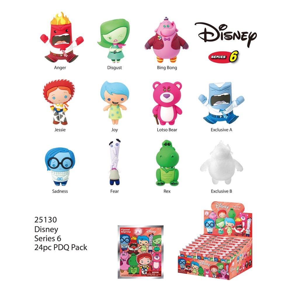 Pixar 3D PVC Bag Clips Series 6 Display (24)