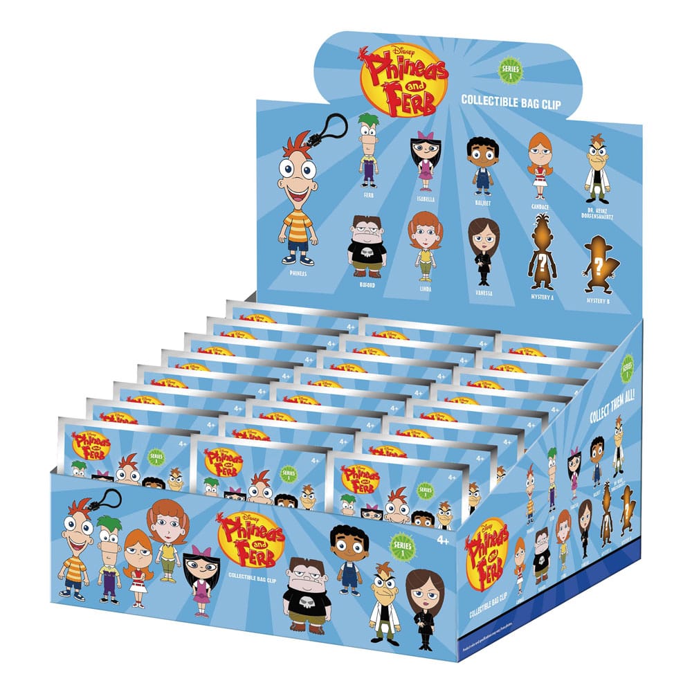 Exhibidor de clips para bolsas de espuma 3D de Phineas y Ferb Serie 1 (24)