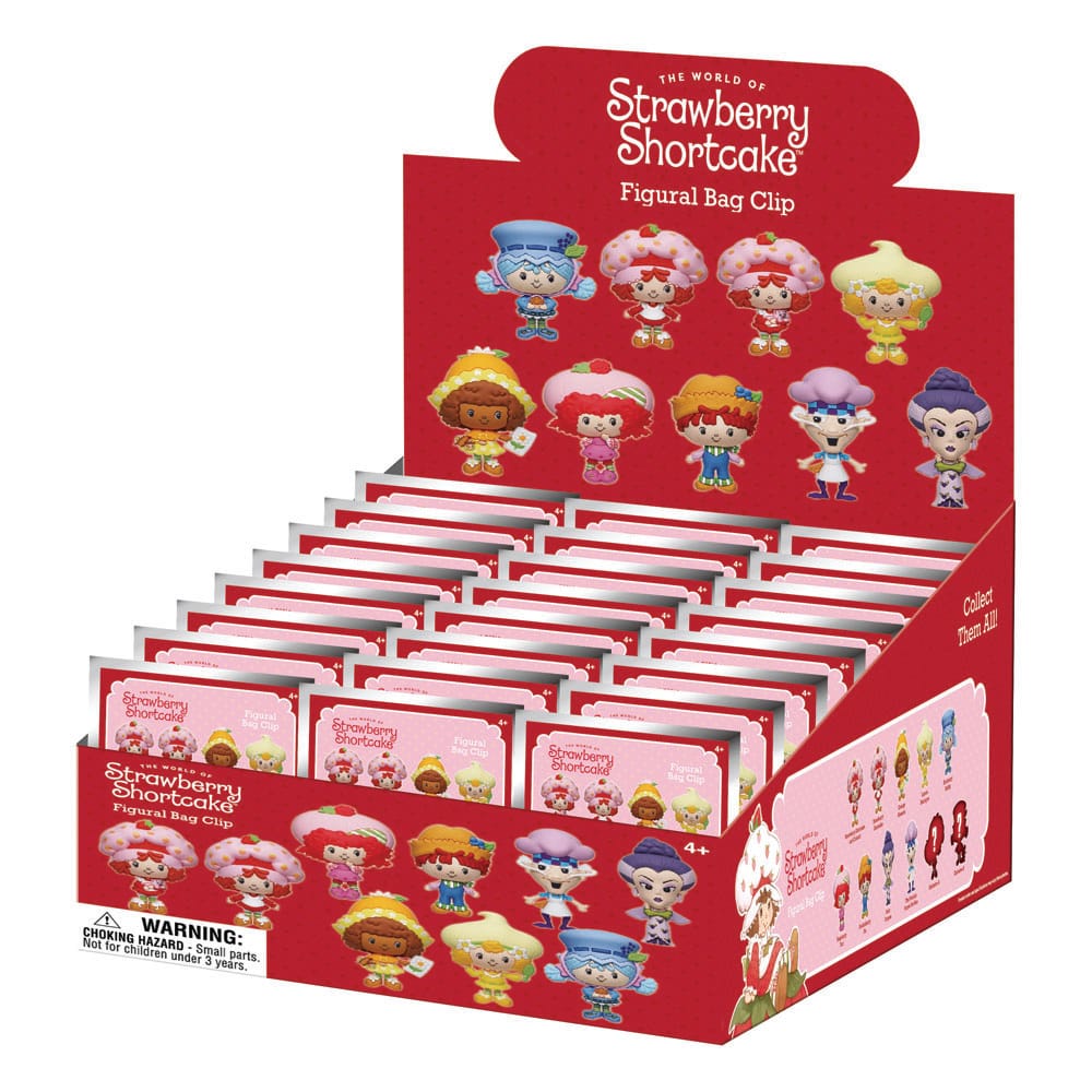 Strawberry Shortcake 3D PVC Bag Clips Series 1 Display (24)