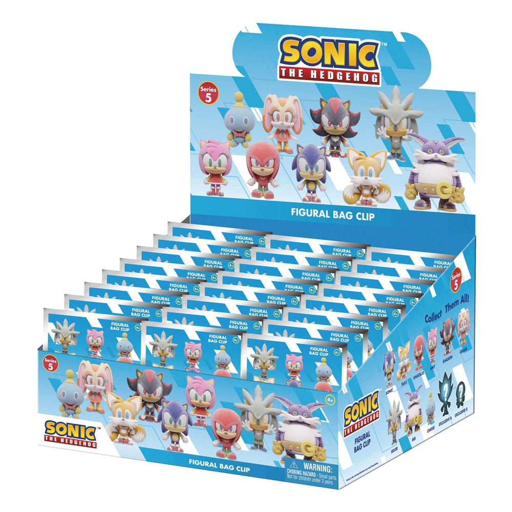 Sonic the Hedgehog PVC-taskeclips Flocking Series 5 Display (24)