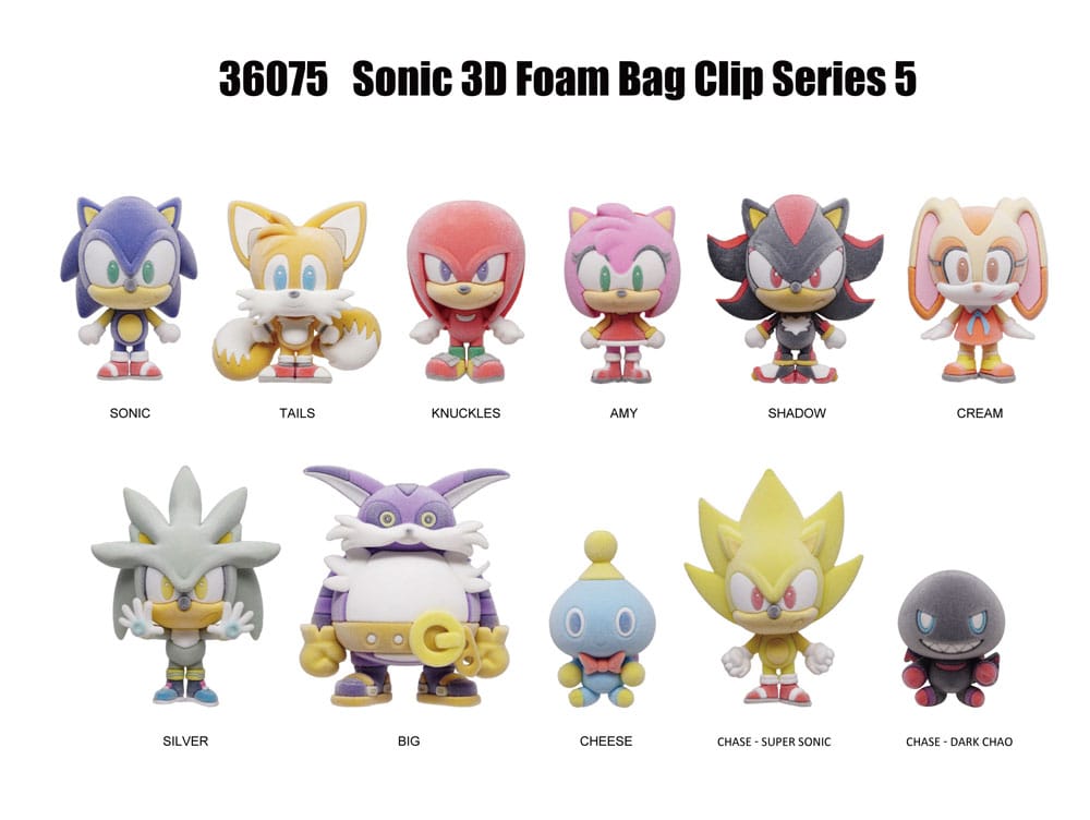 Sonic the Hedgehog PVC-taskeclips Flocking Series 5 Display (24)
