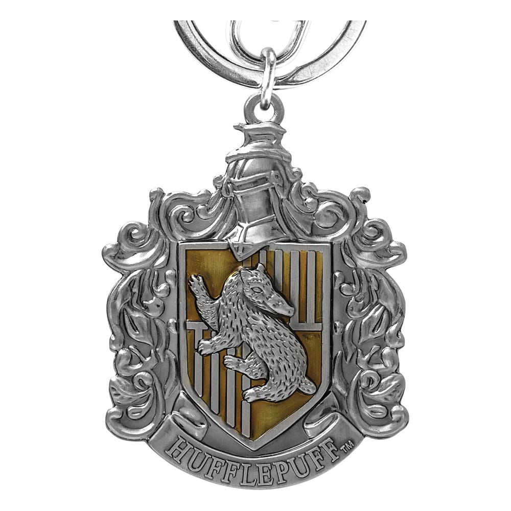 Harry Potter tinnen sleutelhanger Huffelpuf-embleem