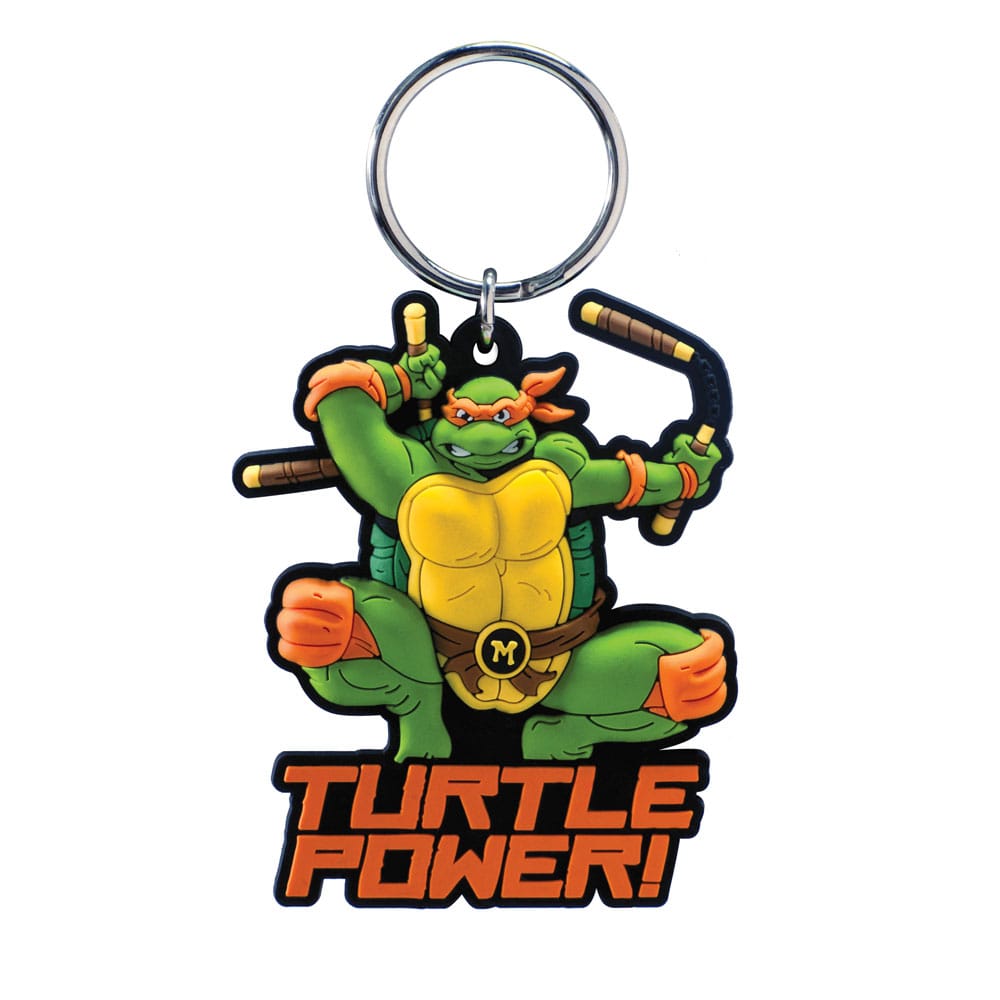 Clip per borsa in PVC morbido al tatto delle Tartarughe Ninja Teenage Mutant Michelangelo