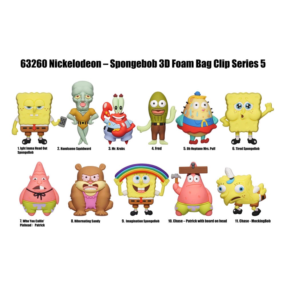 Nickelodeon Classics 3D PVC-tasclips Serie 5 SpongeBob SquarePants-display (24)