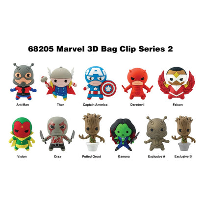 Marvel 3D PVC tasclips serie 2 display (24)
