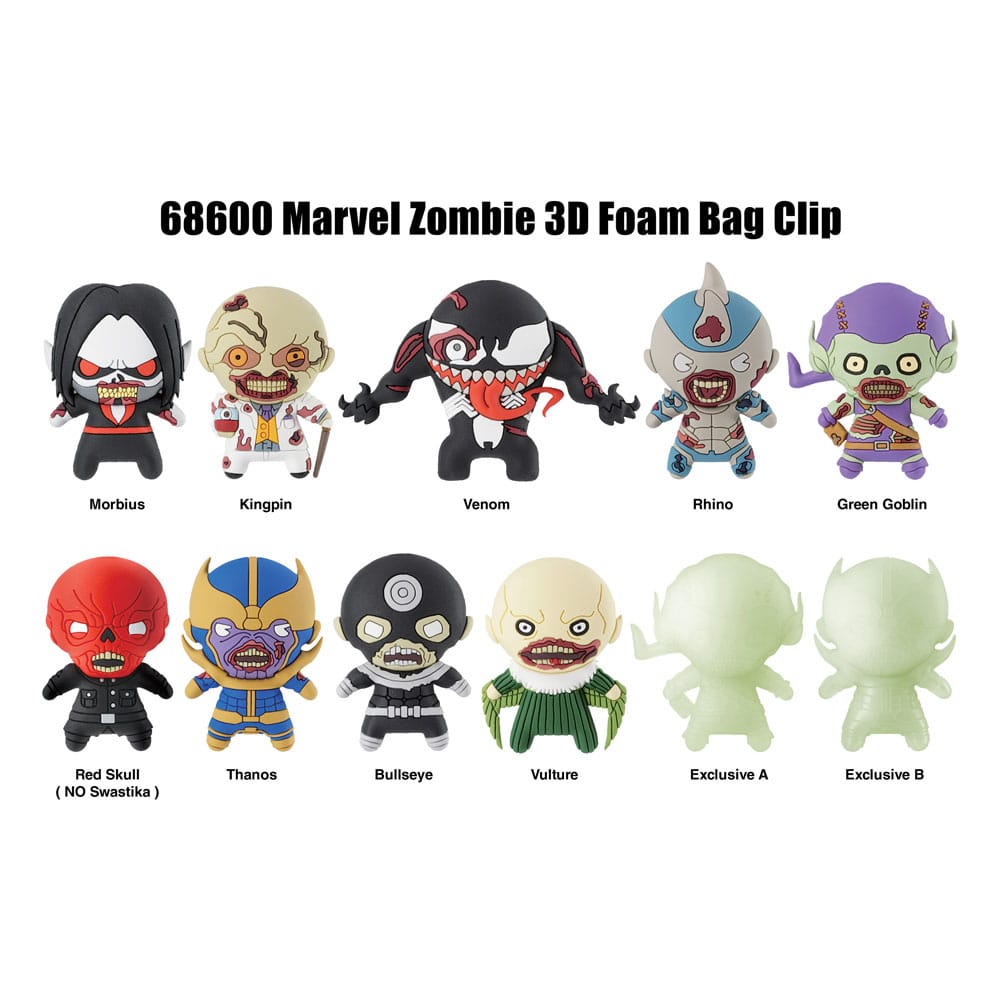 Clip per borse in PVC Marvel 3D Serie 1 Display Zombies (24)